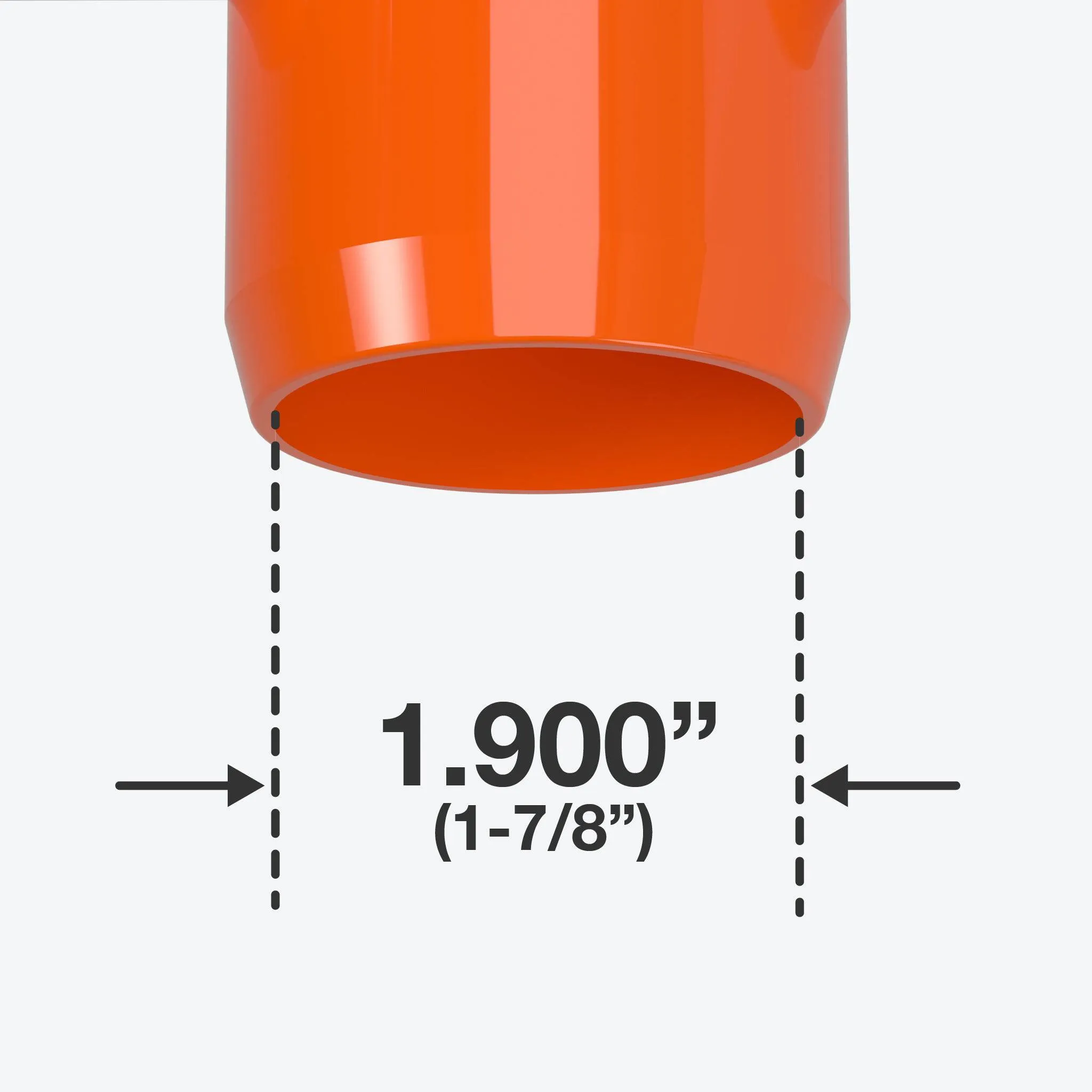 1-1/2 in. 3-Way PVC Elbow Fitting, Furniture Grade  - Orange
