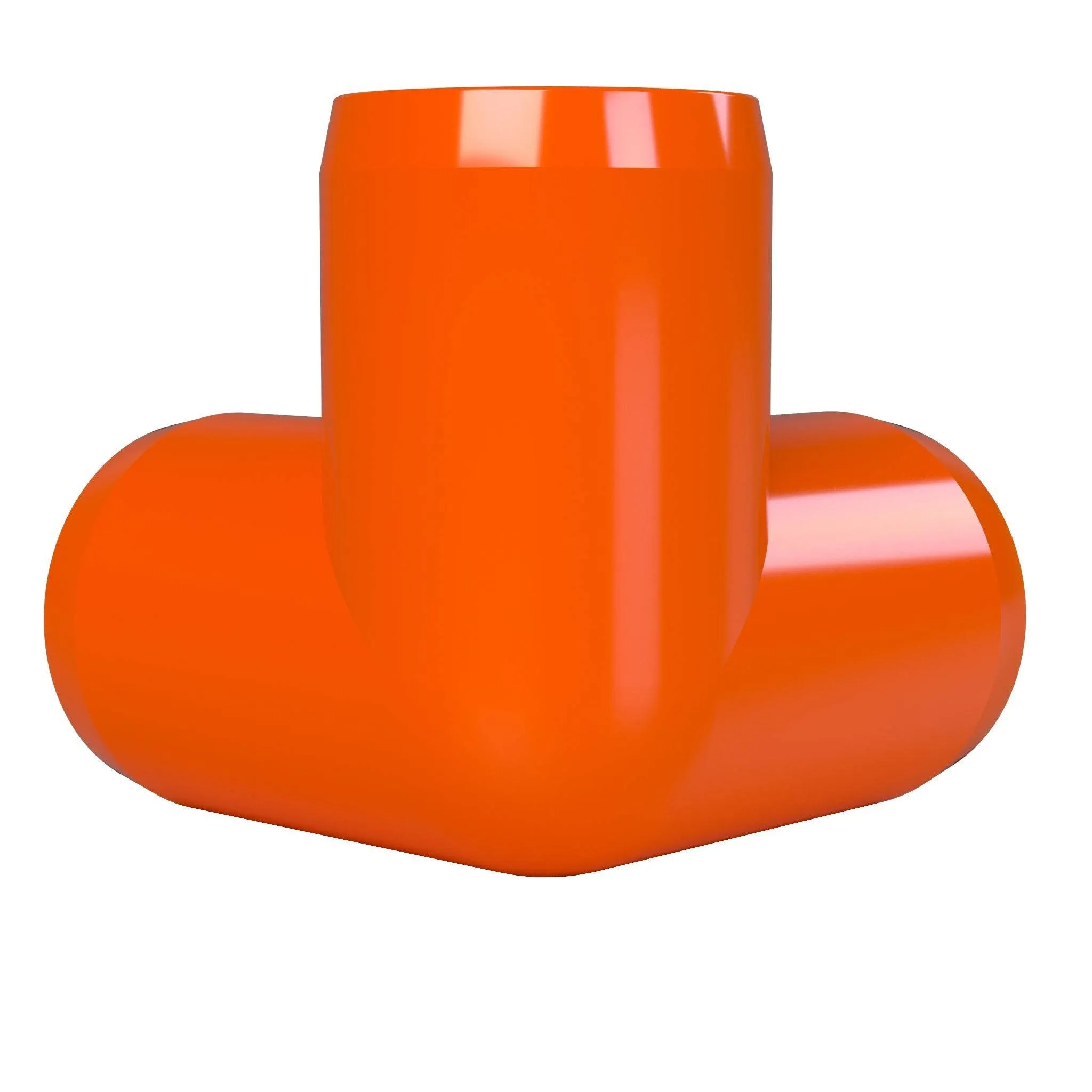 1-1/2 in. 3-Way PVC Elbow Fitting, Furniture Grade  - Orange
