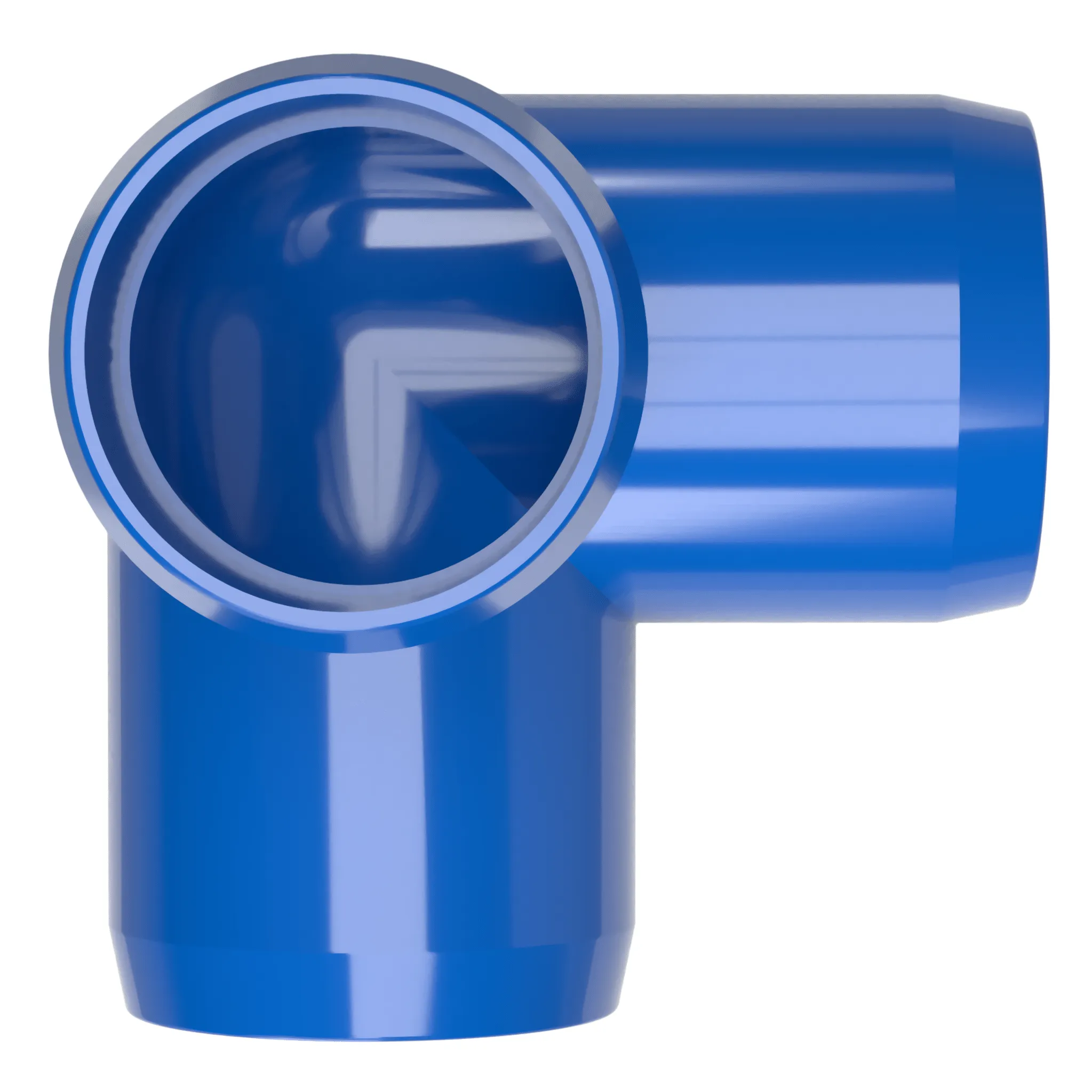 1-1/4 in. 3-Way PVC Elbow Fitting, Furniture Grade  - Blue