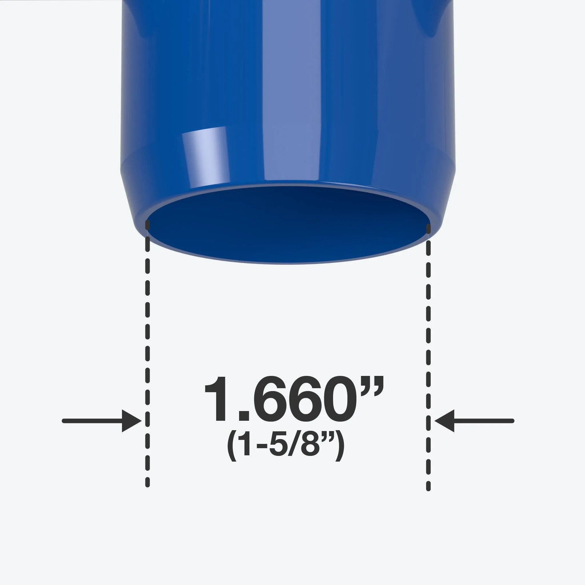 1-1/4 in. 3-Way PVC Elbow Fitting, Furniture Grade  - Blue