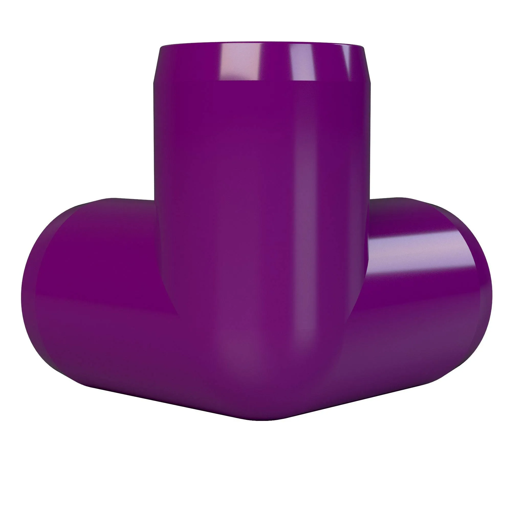 1-1/4 in. 3-Way PVC Elbow Fitting, Furniture Grade  - Purple