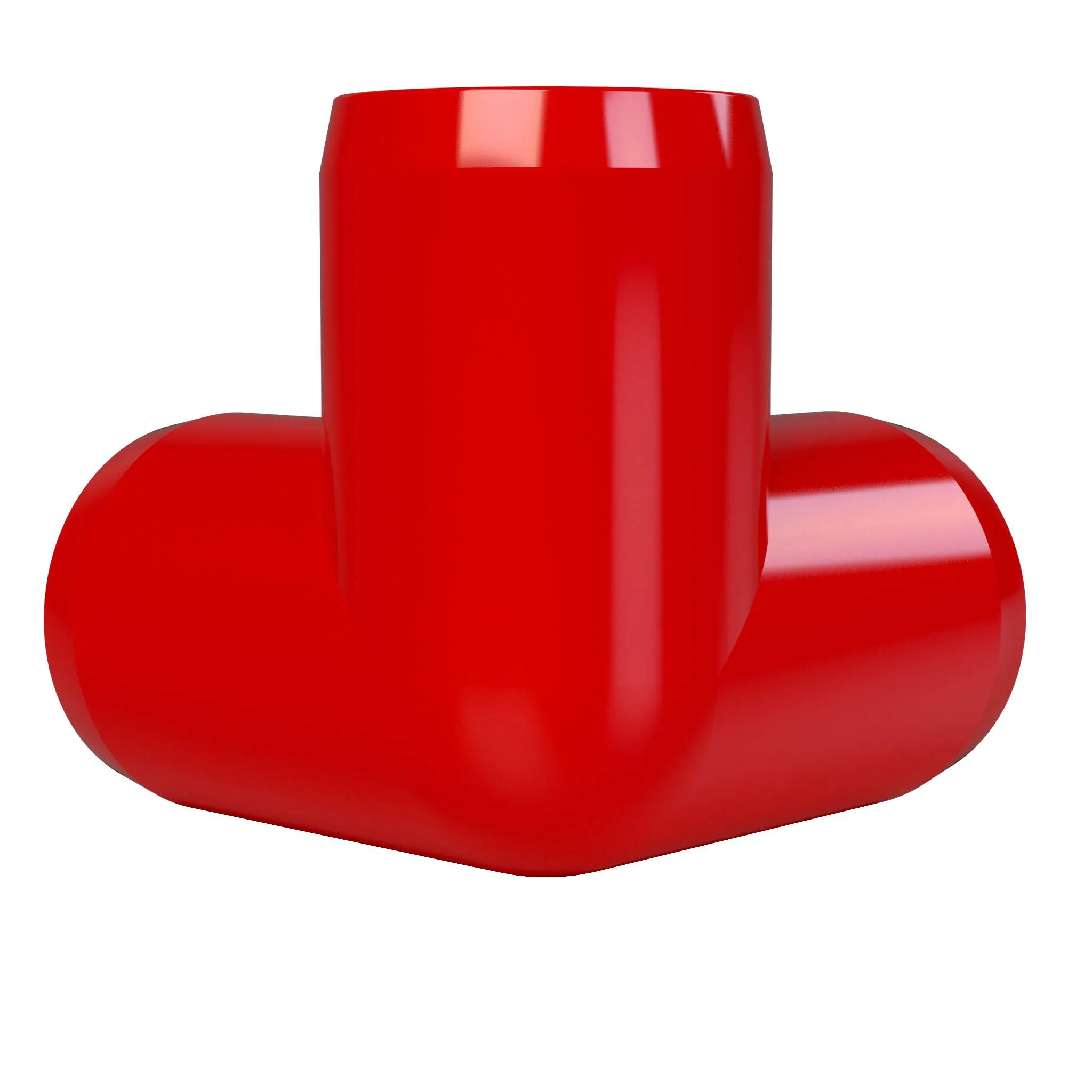 1 in. 3-Way PVC Elbow Fitting, Furniture Grade  - Red