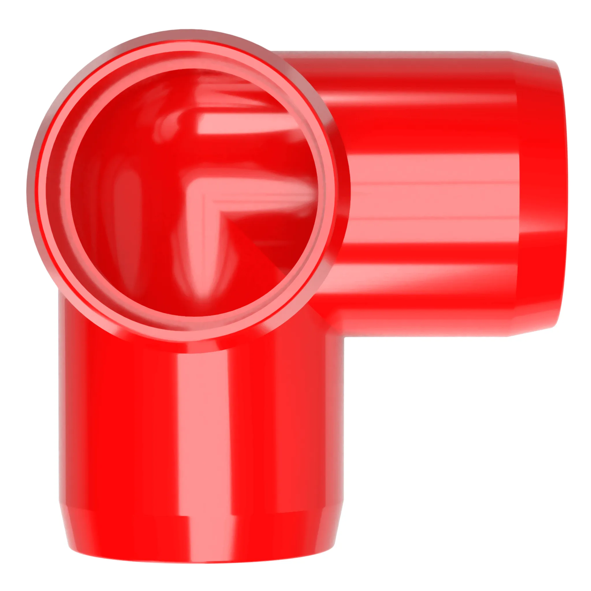 1 in. 3-Way PVC Elbow Fitting, Furniture Grade  - Red