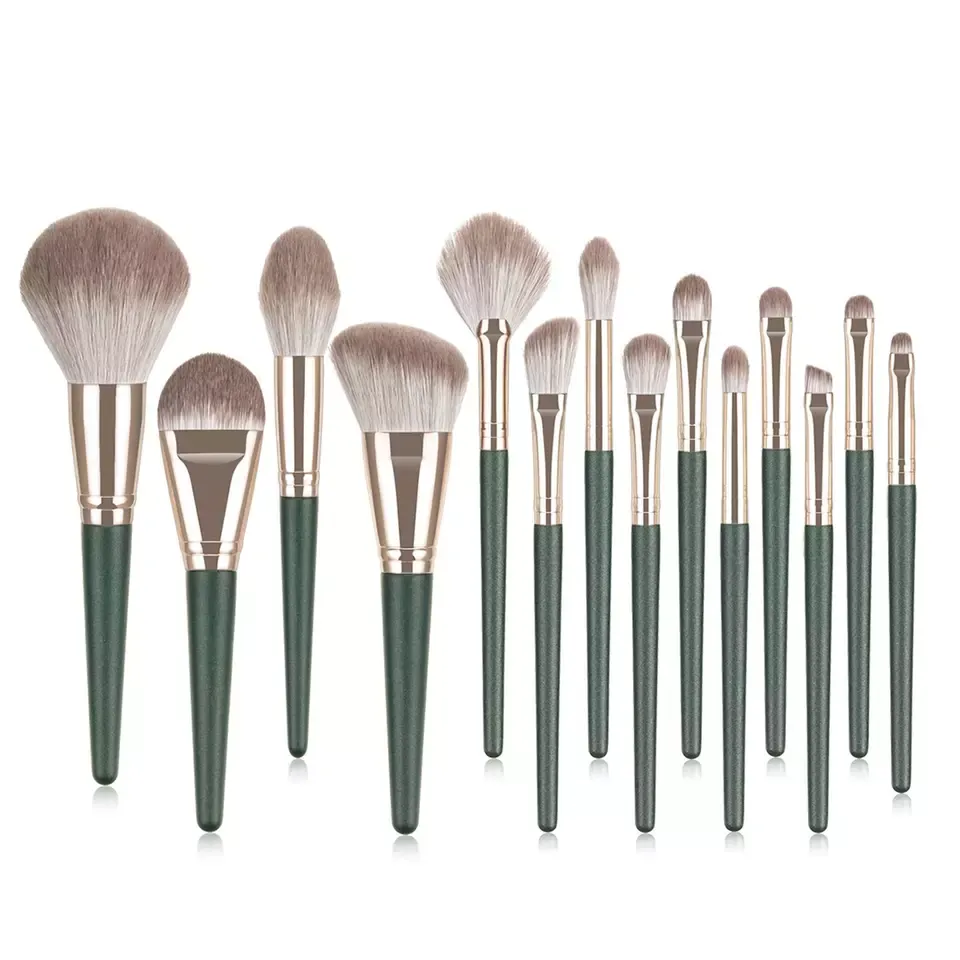 14 Piece Designer Pro Brush Set w/Stylish Bag - MQO 12 pcs