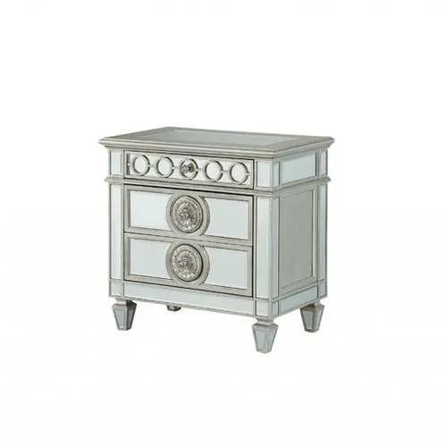 19" X 32" X 31" Mirrored Wood Nightstand
