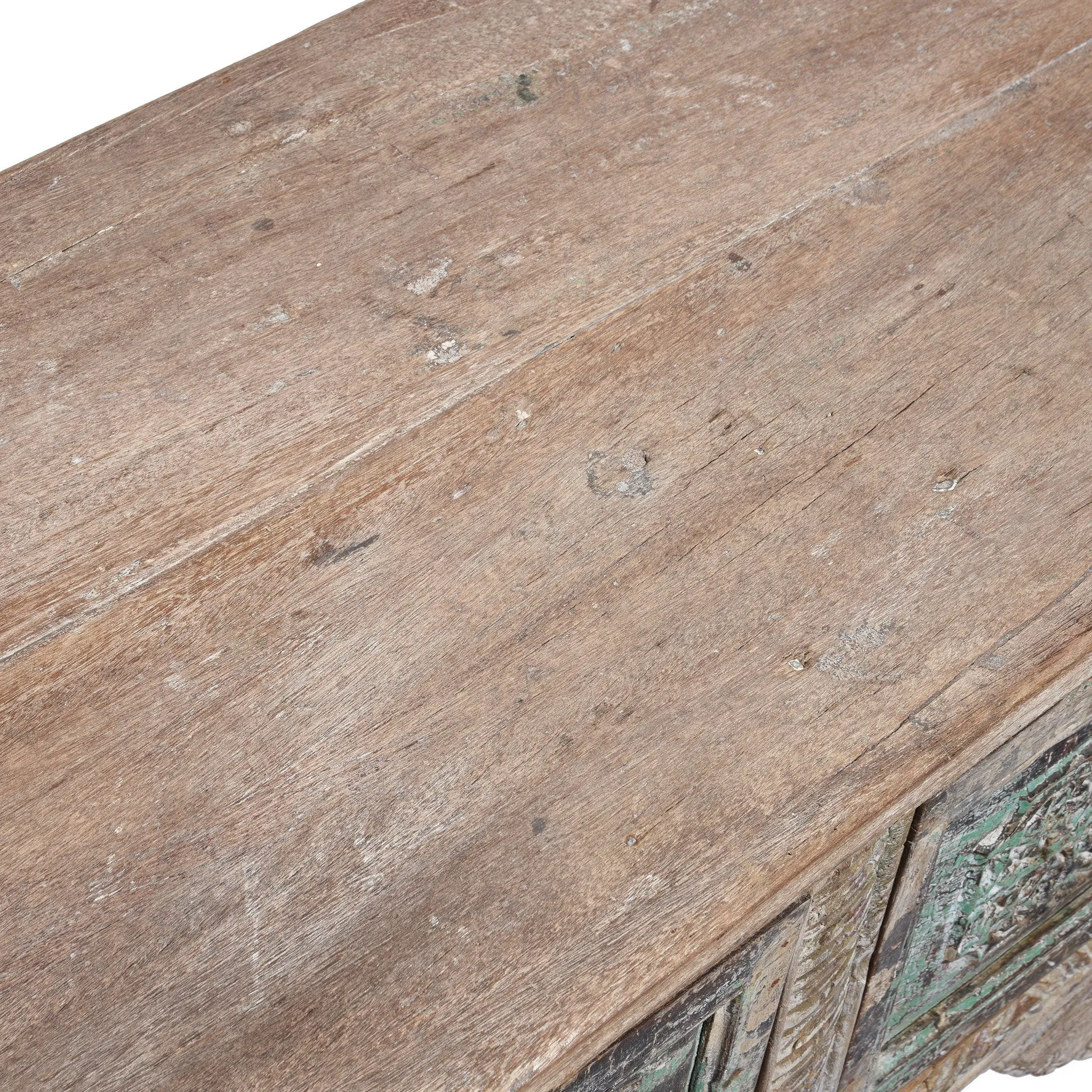2 Drawer Painted Console Table Made From Reclaimed Teak
