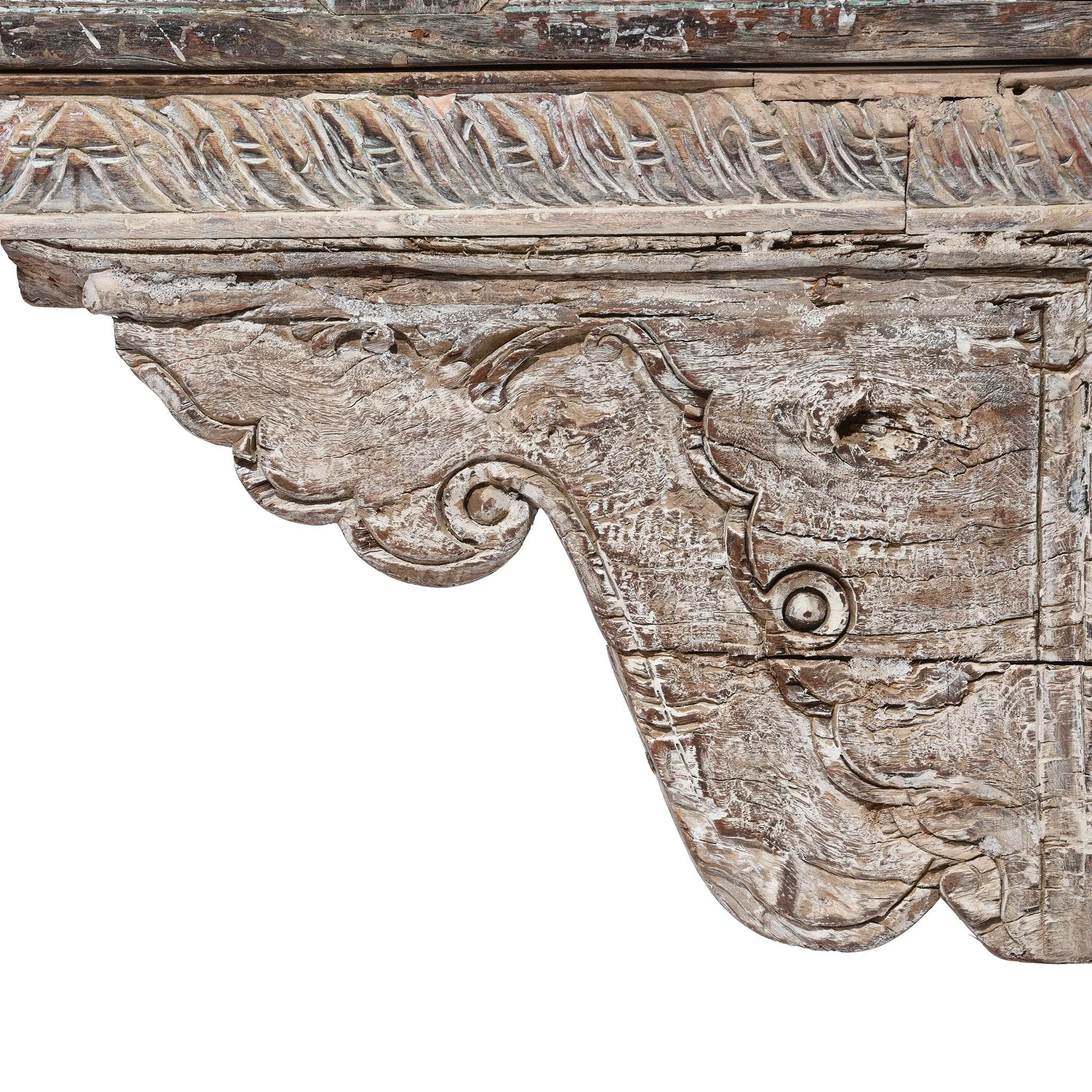 2 Drawer Painted Console Table Made From Reclaimed Teak