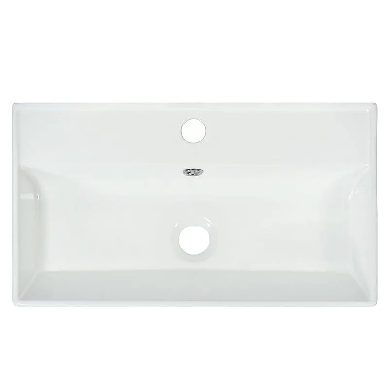 21.6'' Freestanding Bathroom Vanity with Ceramic Sink and Left Side Storage