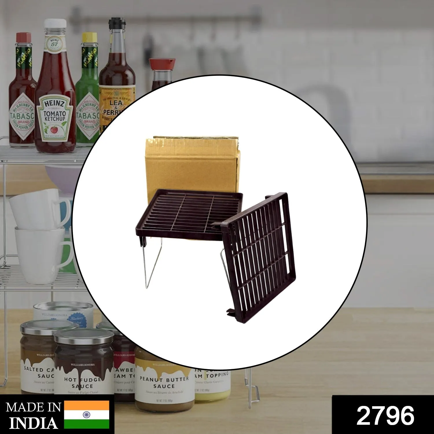 2796 2 Layer Kitchen Rack For Holding And Placing Types Of Things.