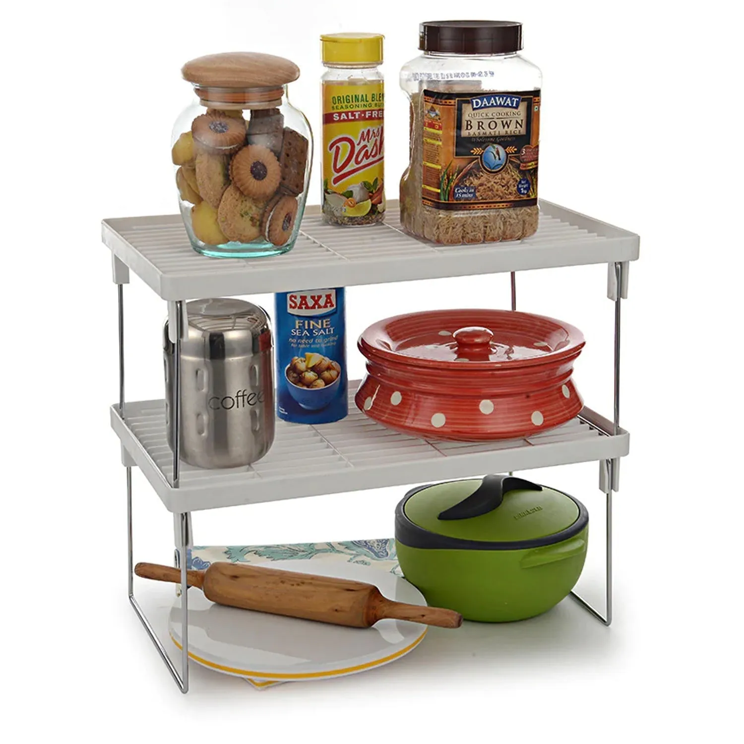 2796 2 Layer Kitchen Rack For Holding And Placing Types Of Things.