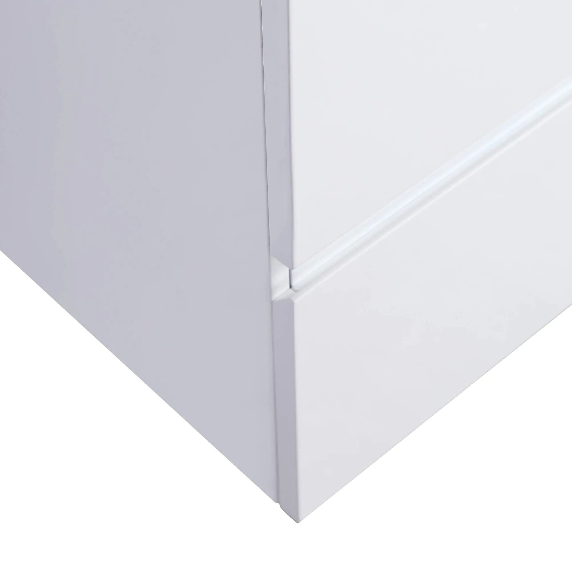 30" White Bathroom Vanity with Sink Wall Mount Floating Bathroom Vanity Cabinet with Two Big Drawers