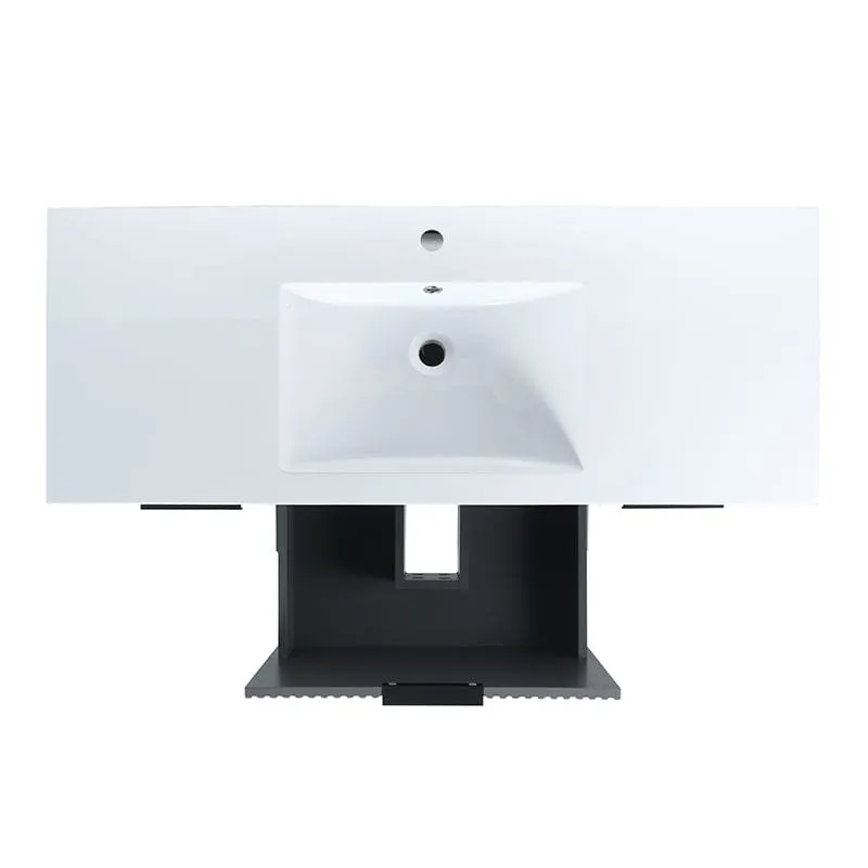 48 Inch Freestanding Bathroom Vanity with Stone Resin Basin, Large Storage Space