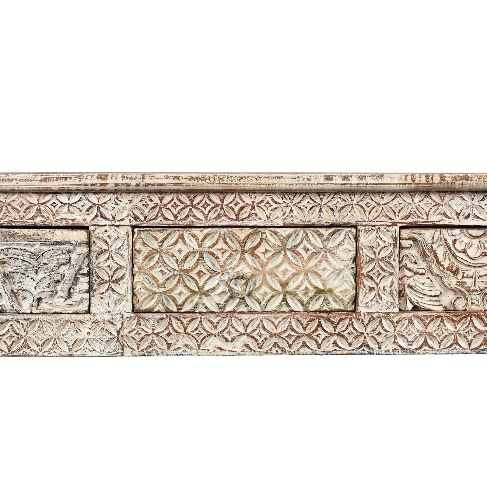 5 Drawer Console Table Made From Reclaimed Teak
