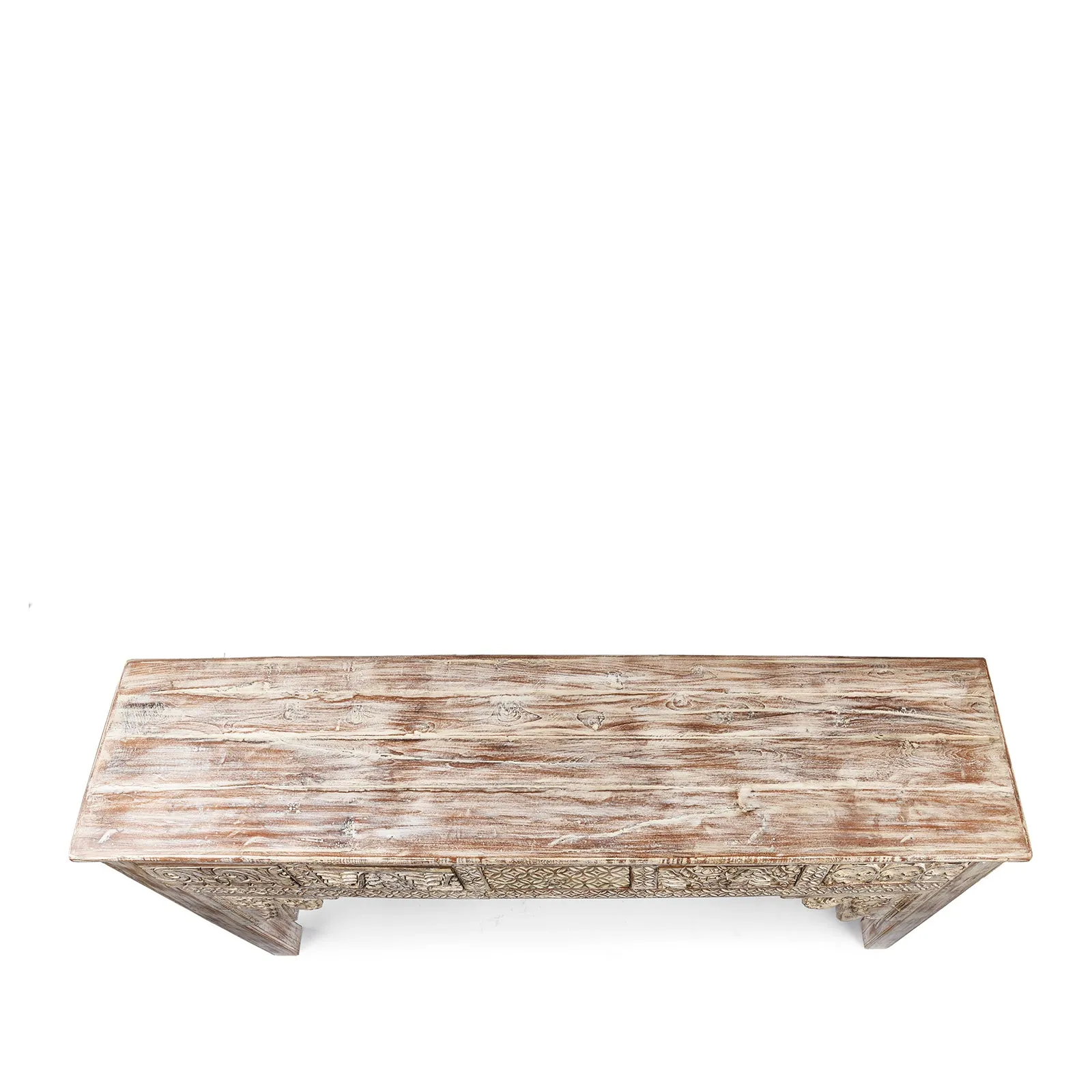 5 Drawer Console Table Made From Reclaimed Teak