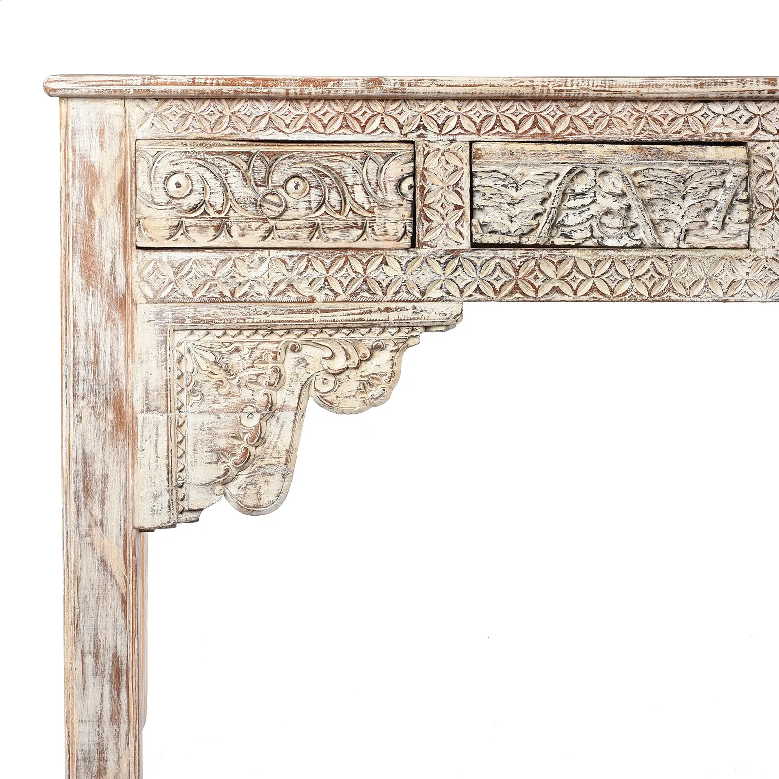 5 Drawer Console Table Made From Reclaimed Teak