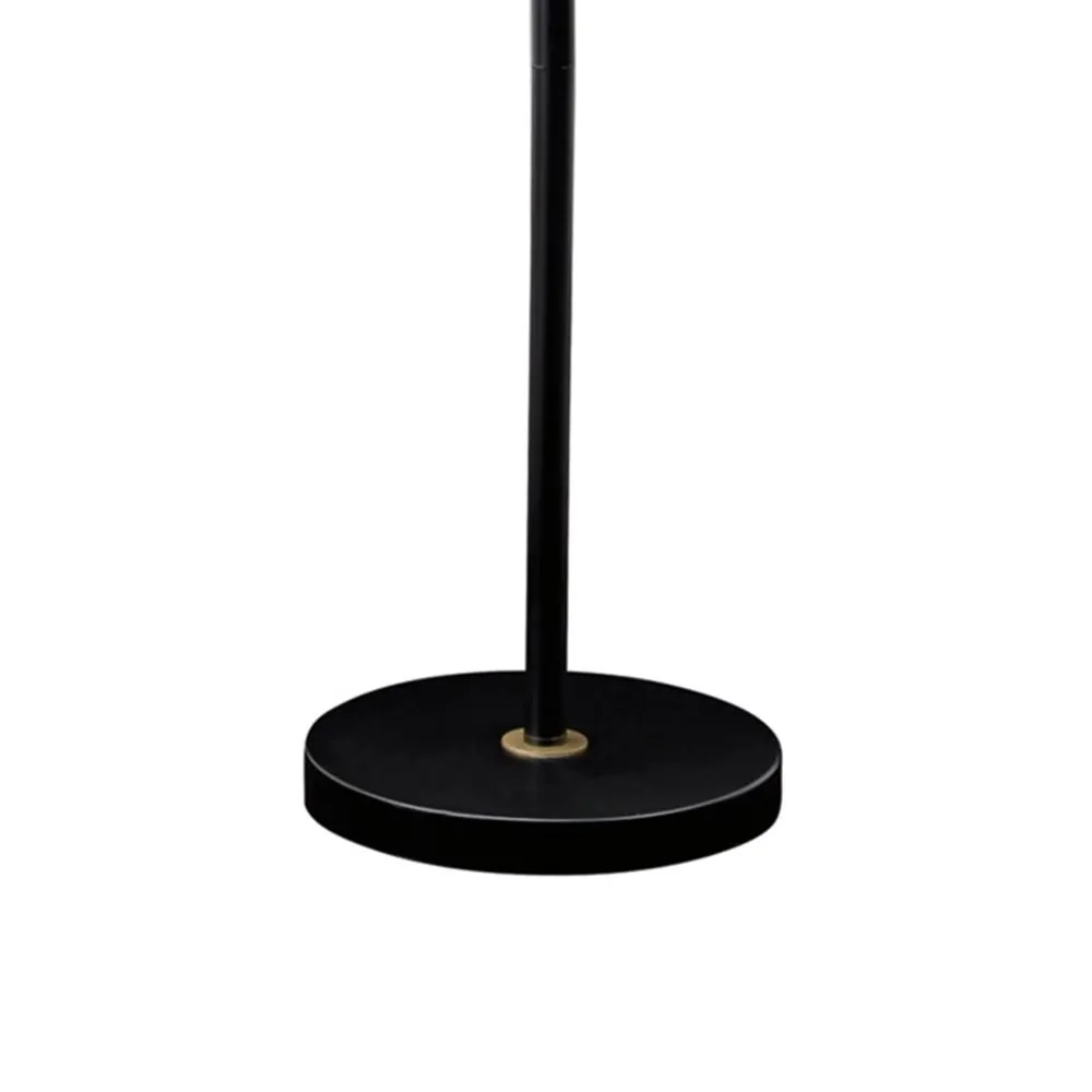 58 Inch Classic Metal Floor Lamp, Adjustable Shade Height, Gold, Black By Casagear Home