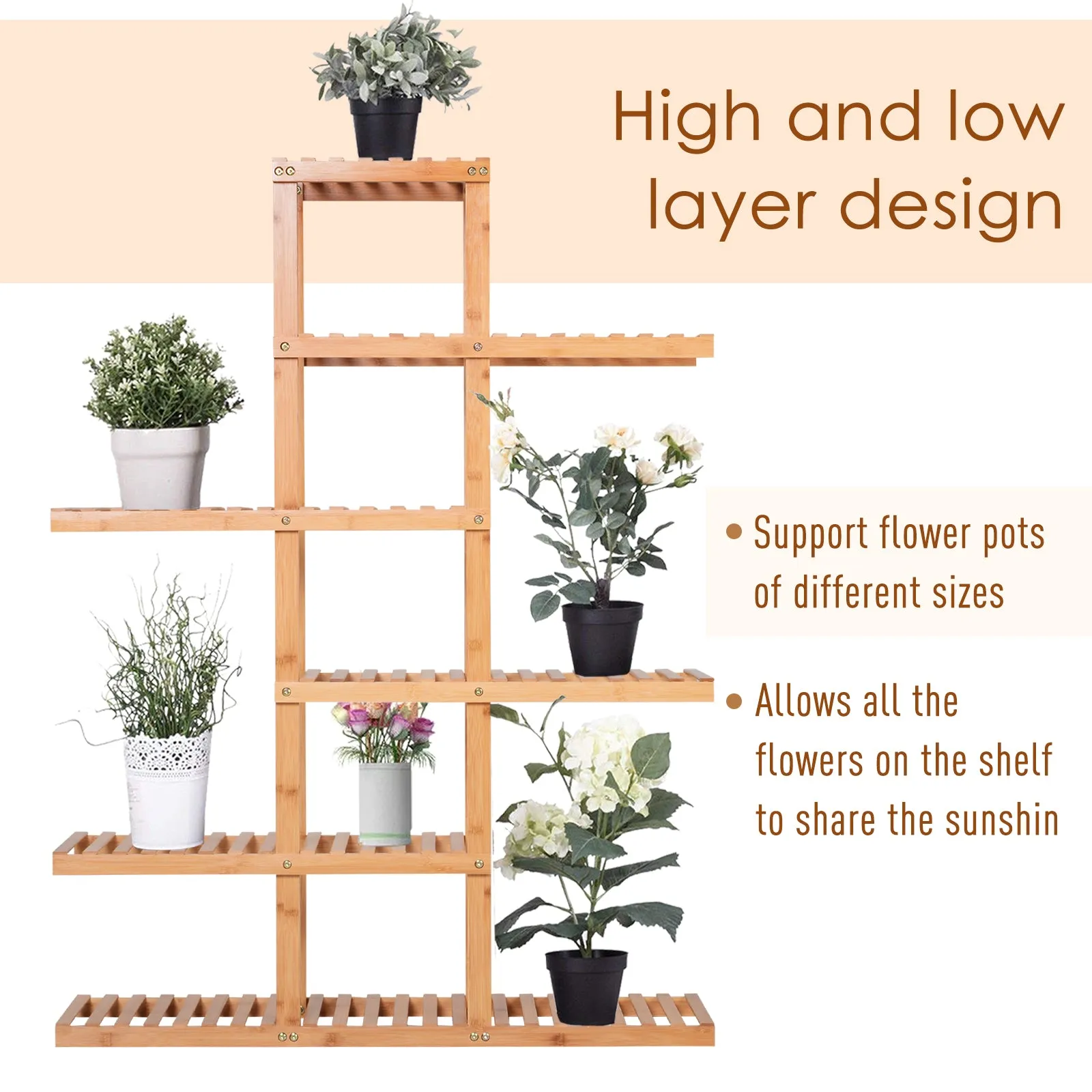 6-Tier Bamboo Shelf