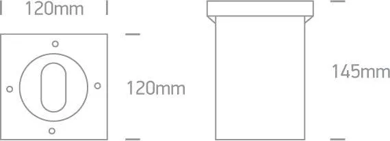 69048G SS316 INGROUND 10W GU10 IP67 ADJUSTABLE SQUARE