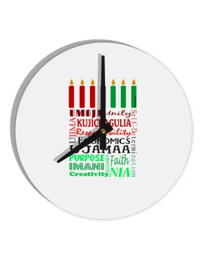 7 Principles Box 10 InchRound Wall Clock