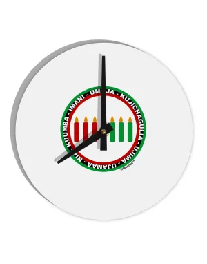 7 Principles Circle 10 InchRound Wall Clock