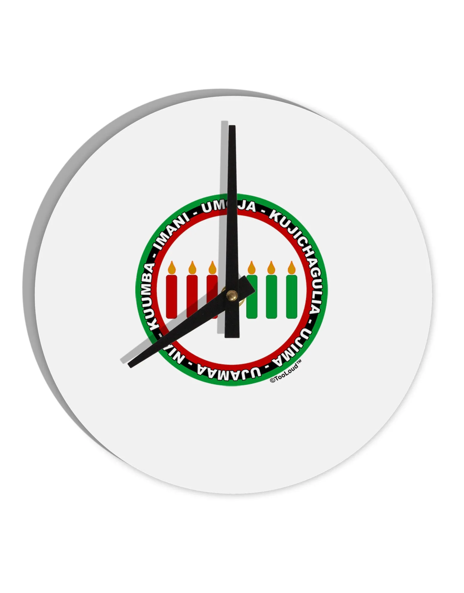 7 Principles Circle 10 InchRound Wall Clock