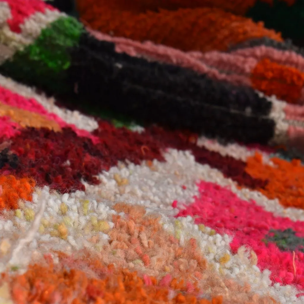 ACHKID | 8x5'5 Ft | 243x177 cm | Moroccan Colorful Rug | 100% wool handmade