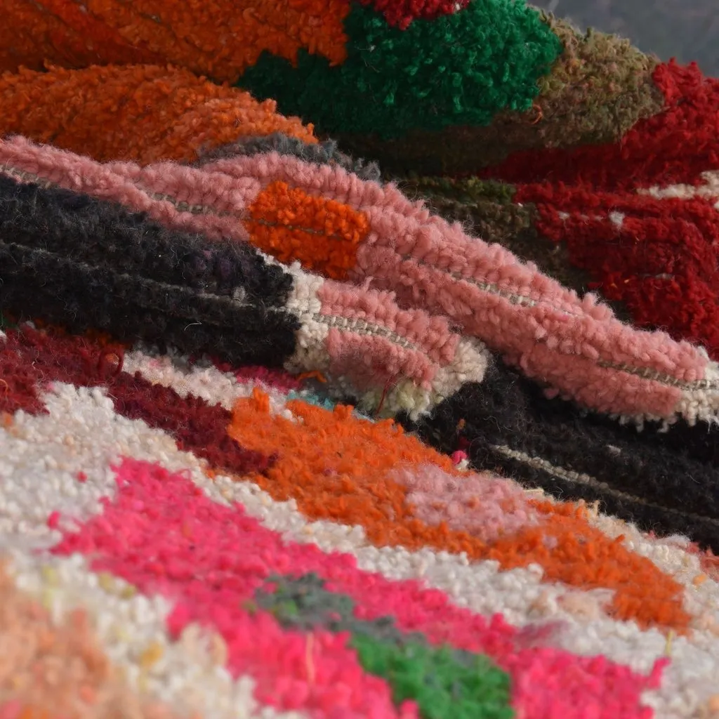 ACHKID | 8x5'5 Ft | 243x177 cm | Moroccan Colorful Rug | 100% wool handmade