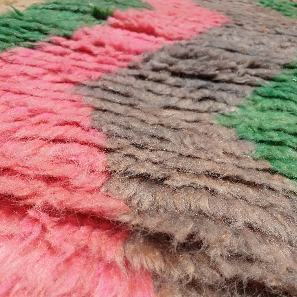 AEDA | 6x4'5 Ft | 180x140 cm | Moroccan Colorful Rug | 100% wool handmade