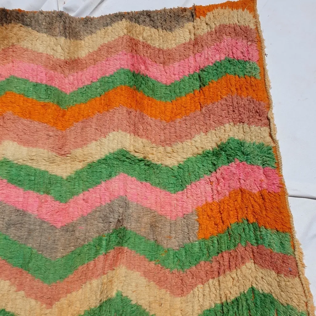 AEDA | 6x4'5 Ft | 180x140 cm | Moroccan Colorful Rug | 100% wool handmade