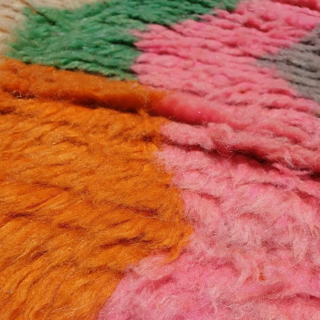 AEDA | 6x4'5 Ft | 180x140 cm | Moroccan Colorful Rug | 100% wool handmade