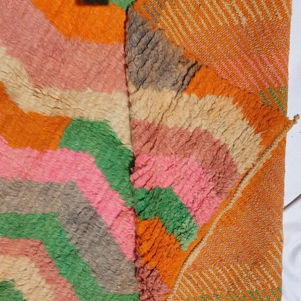 AEDA | 6x4'5 Ft | 180x140 cm | Moroccan Colorful Rug | 100% wool handmade