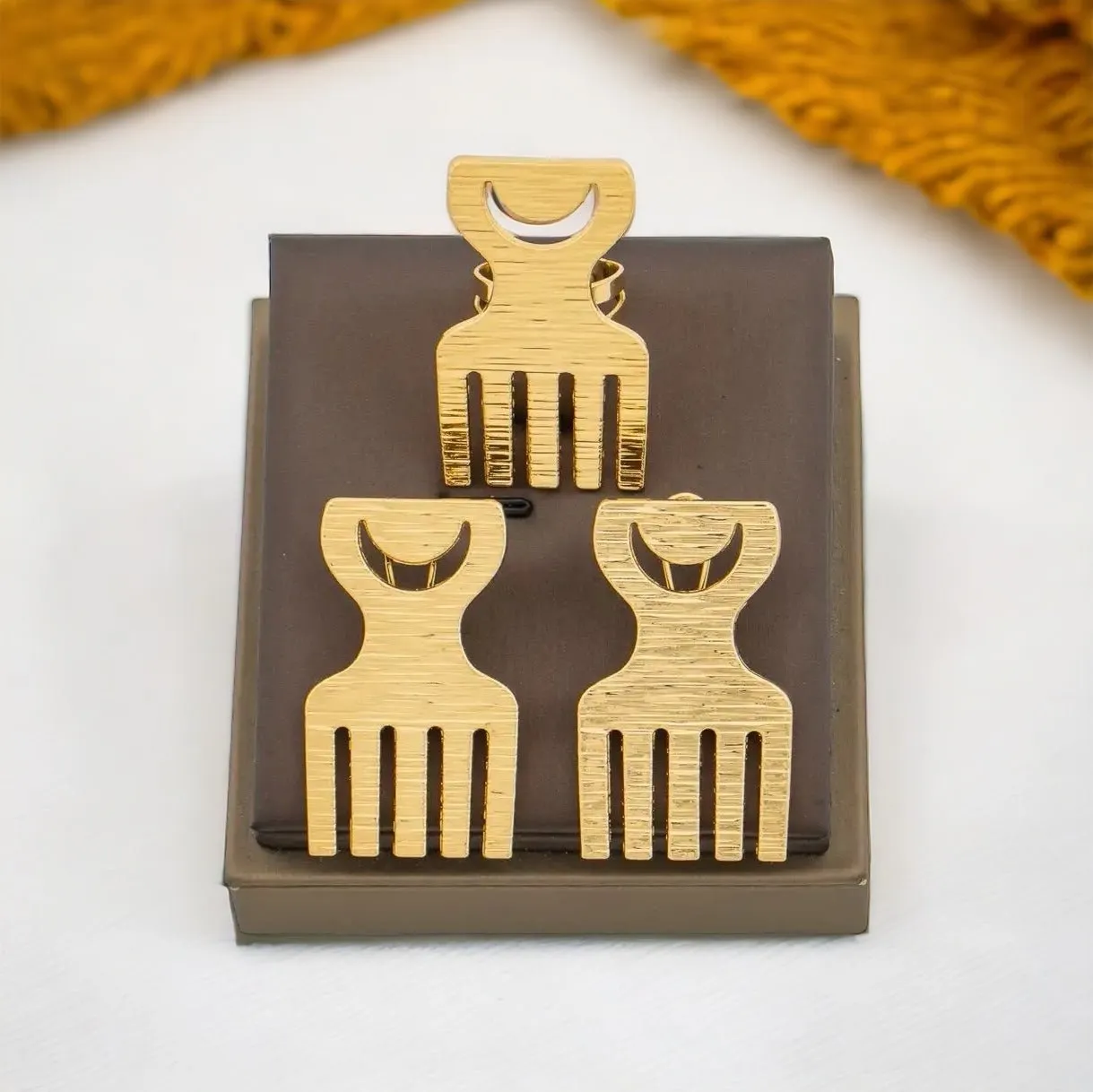 Afro Comb Personality Earrings