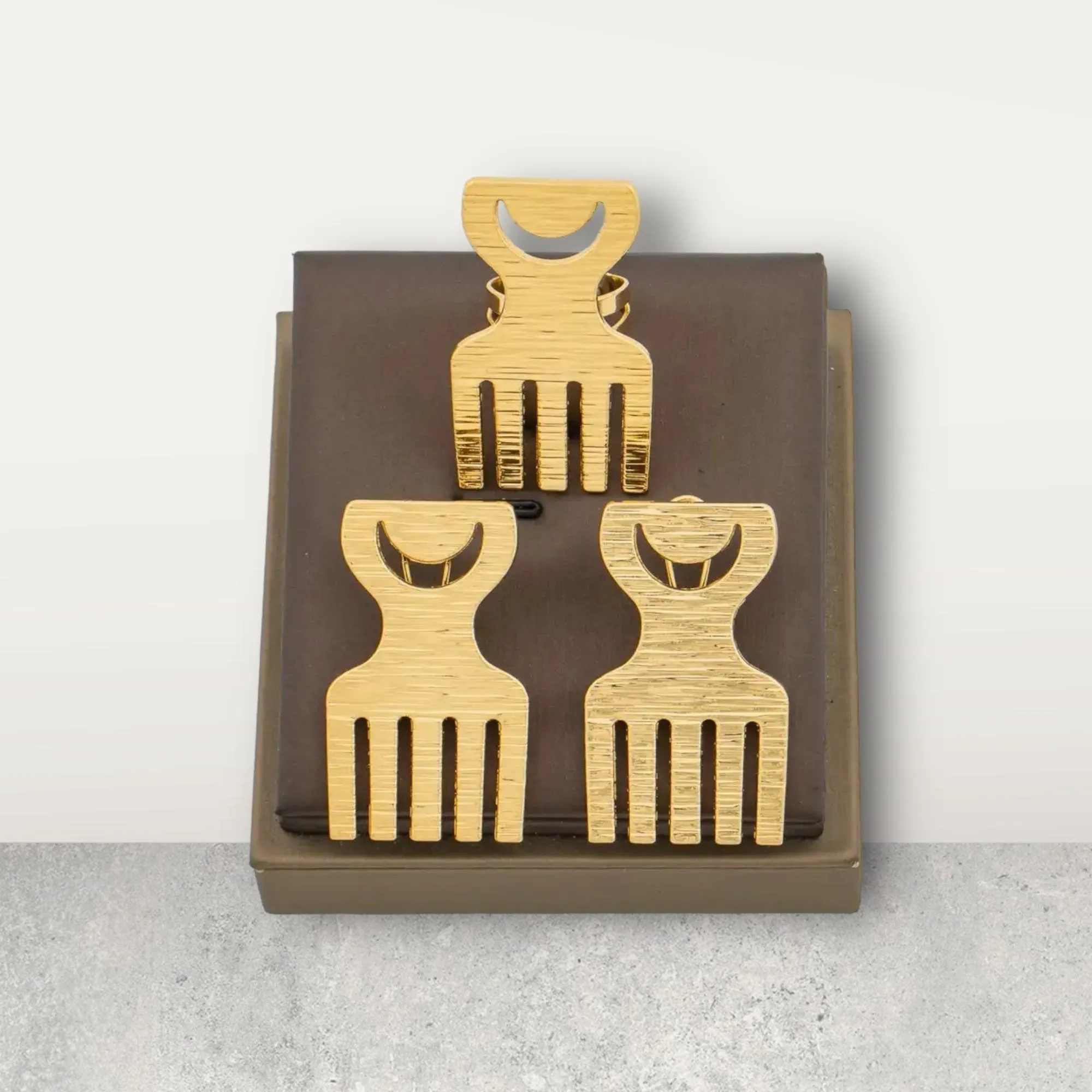 Afro Comb Personality Earrings