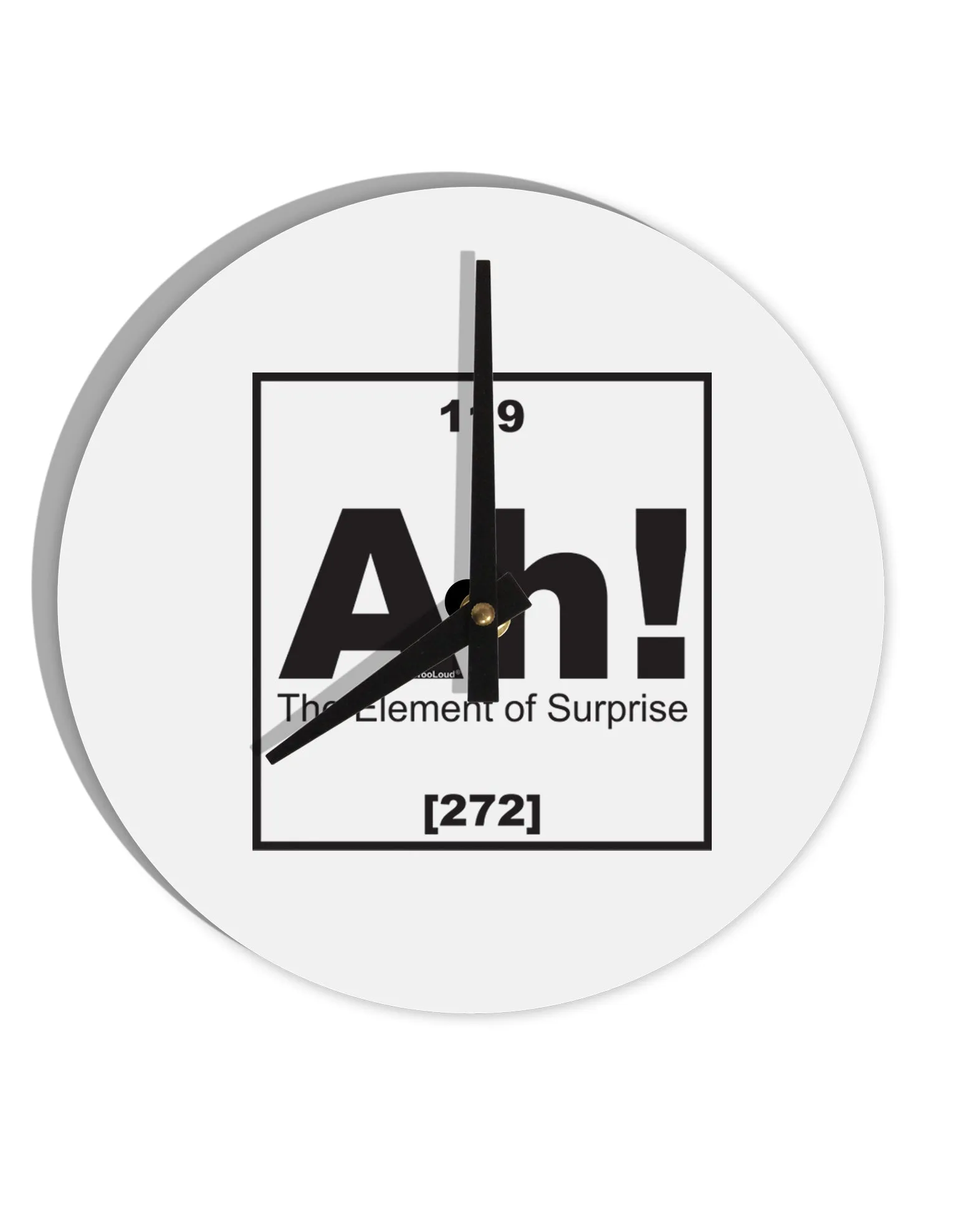 Ah the Element of Surprise Funny Science 10 InchRound Wall Clock  by TooLoud