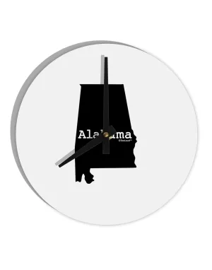 Alabama - United States Shape 10 InchRound Wall Clock  by TooLoud