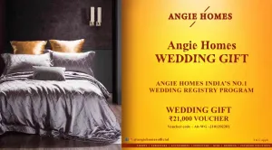 Angie Homes Offers Indian Wedding Gift Voucher for Stylish Bed Sets