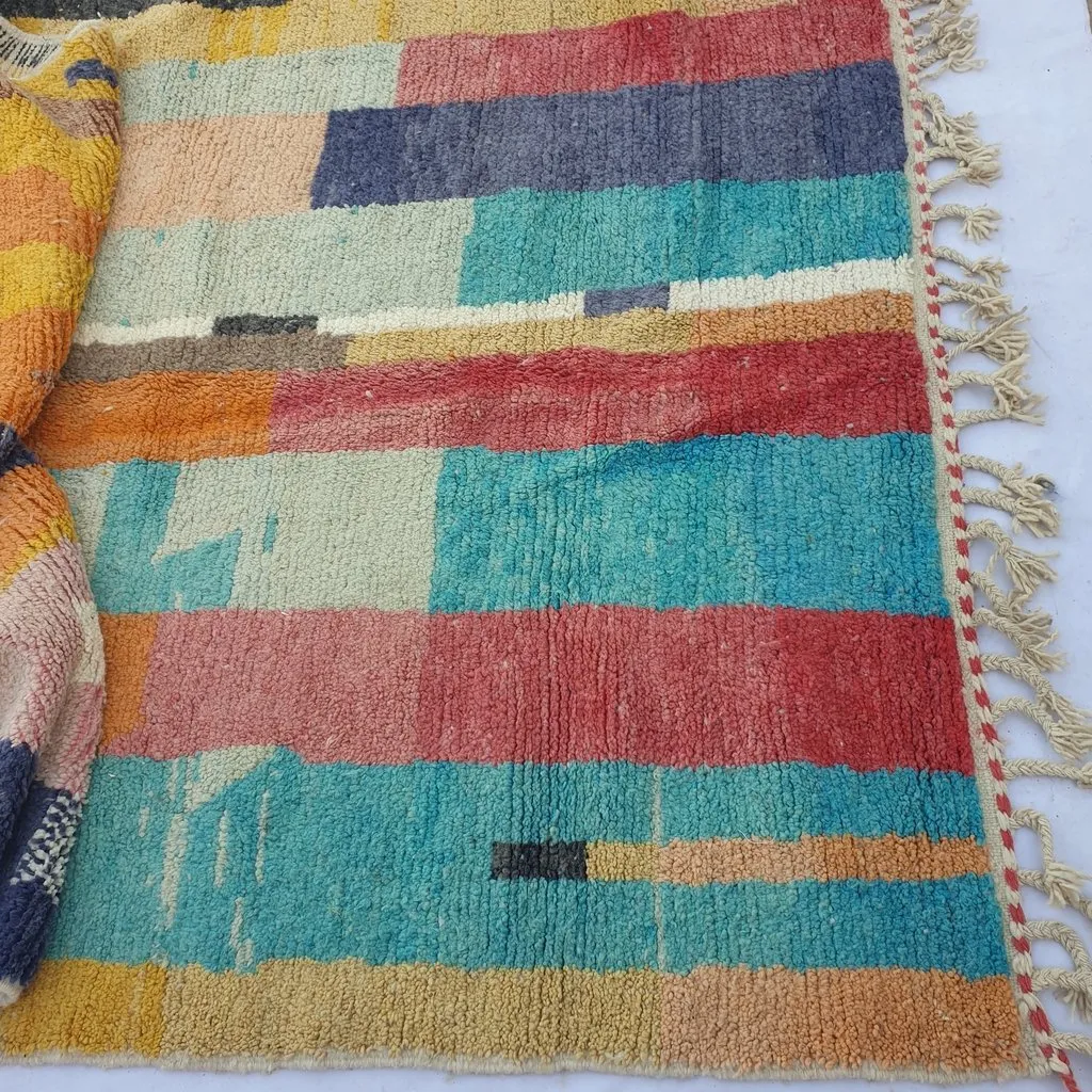 ARABI | 9'7x6'6 Ft | 3x2 m | Moroccan Colorful Rug | 100% wool handmade