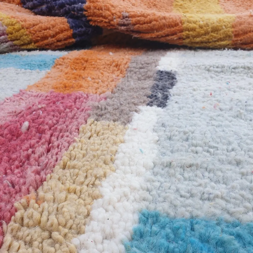 ARABI | 9'7x6'6 Ft | 3x2 m | Moroccan Colorful Rug | 100% wool handmade