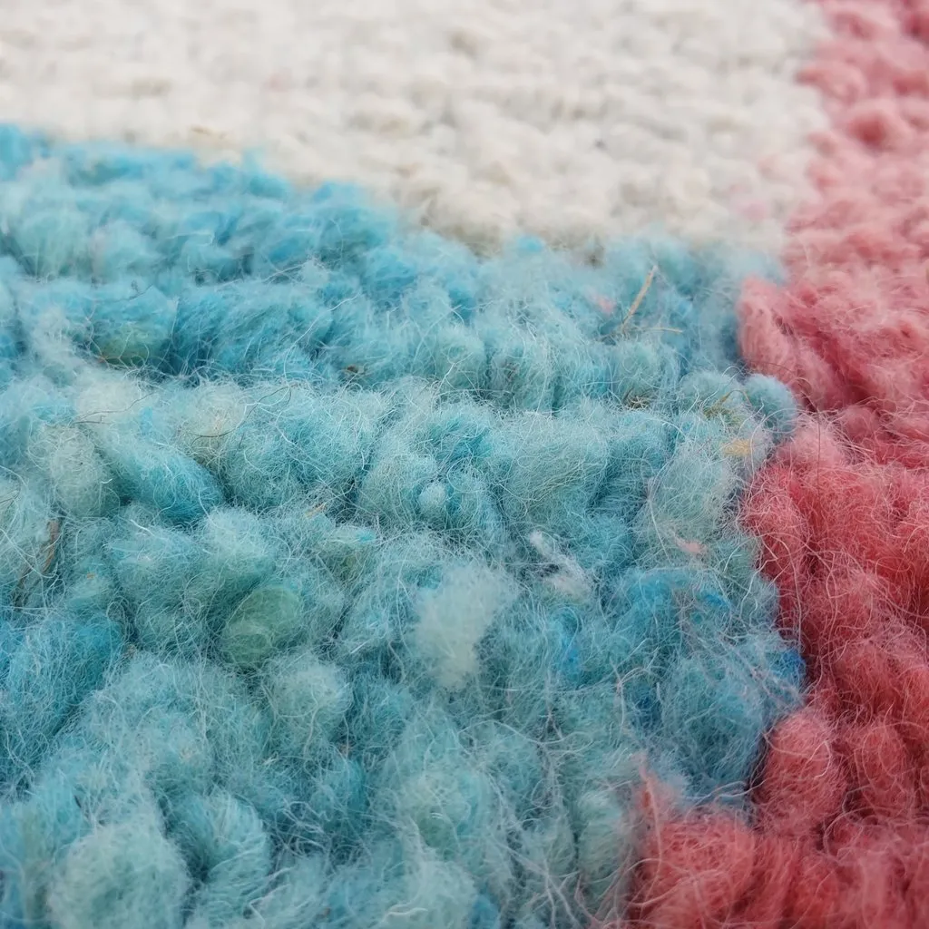 ARABI | 9'7x6'6 Ft | 3x2 m | Moroccan Colorful Rug | 100% wool handmade