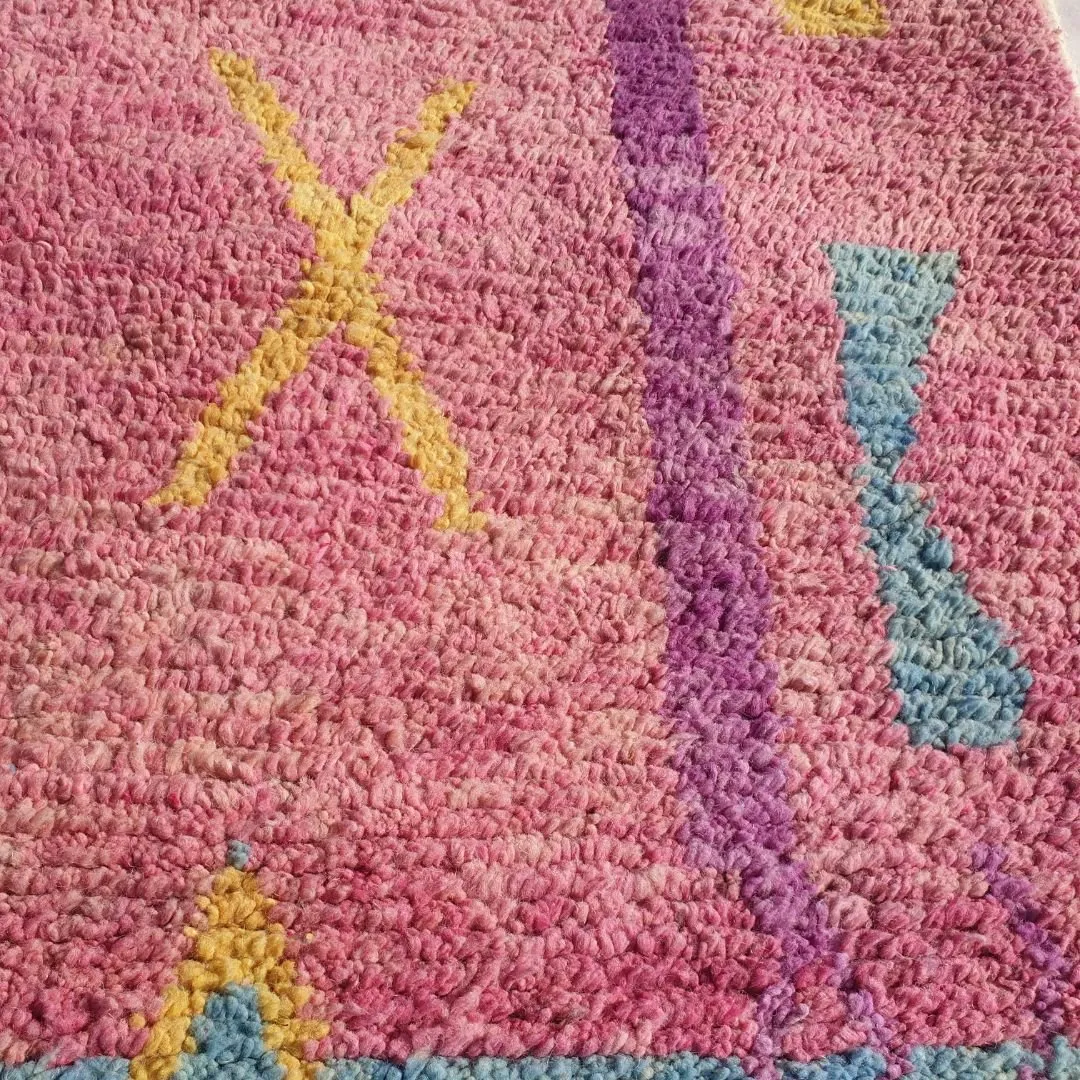 Arassa - Moroccan Colorful Rug 6x10 Boujad Berber | Authentic Handmade Carpet | 6'4x10 Ft | 196x306 cm