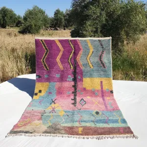 Arassa - Moroccan Colorful Rug 6x10 Boujad Berber | Authentic Handmade Carpet | 6'4x10 Ft | 196x306 cm