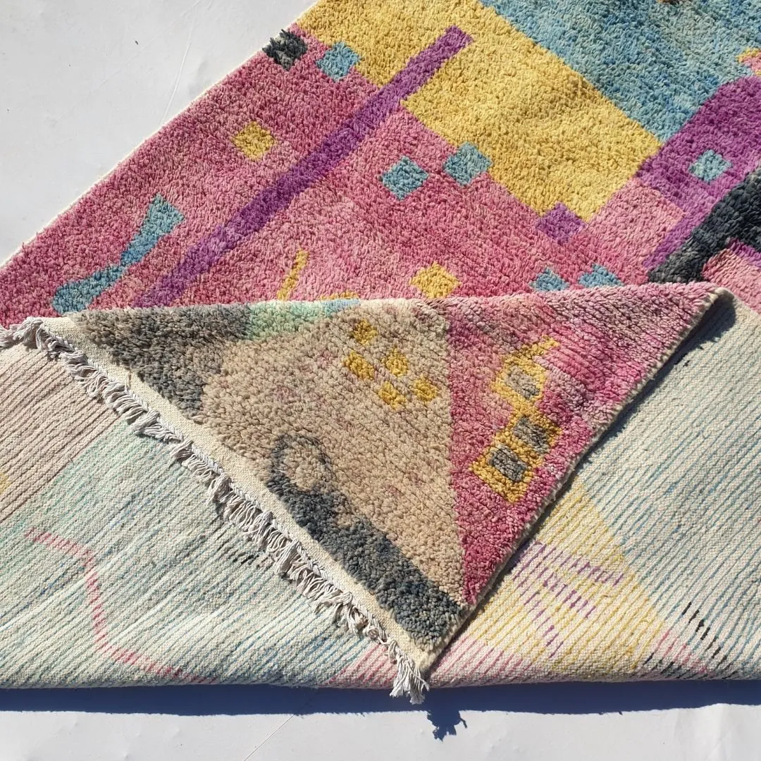 Arassa - Moroccan Colorful Rug 6x10 Boujad Berber | Authentic Handmade Carpet | 6'4x10 Ft | 196x306 cm