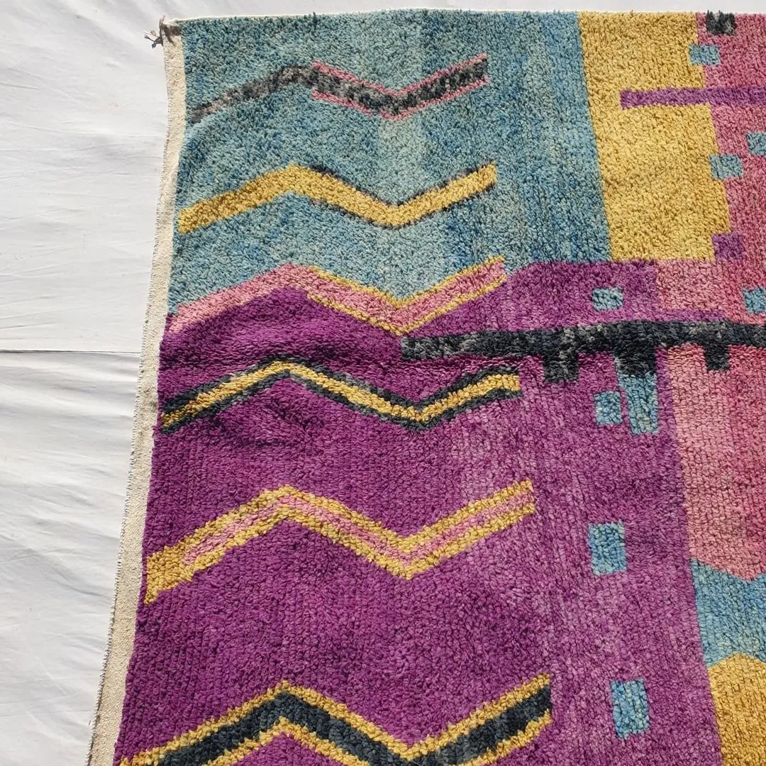 Arassa - Moroccan Colorful Rug 6x10 Boujad Berber | Authentic Handmade Carpet | 6'4x10 Ft | 196x306 cm