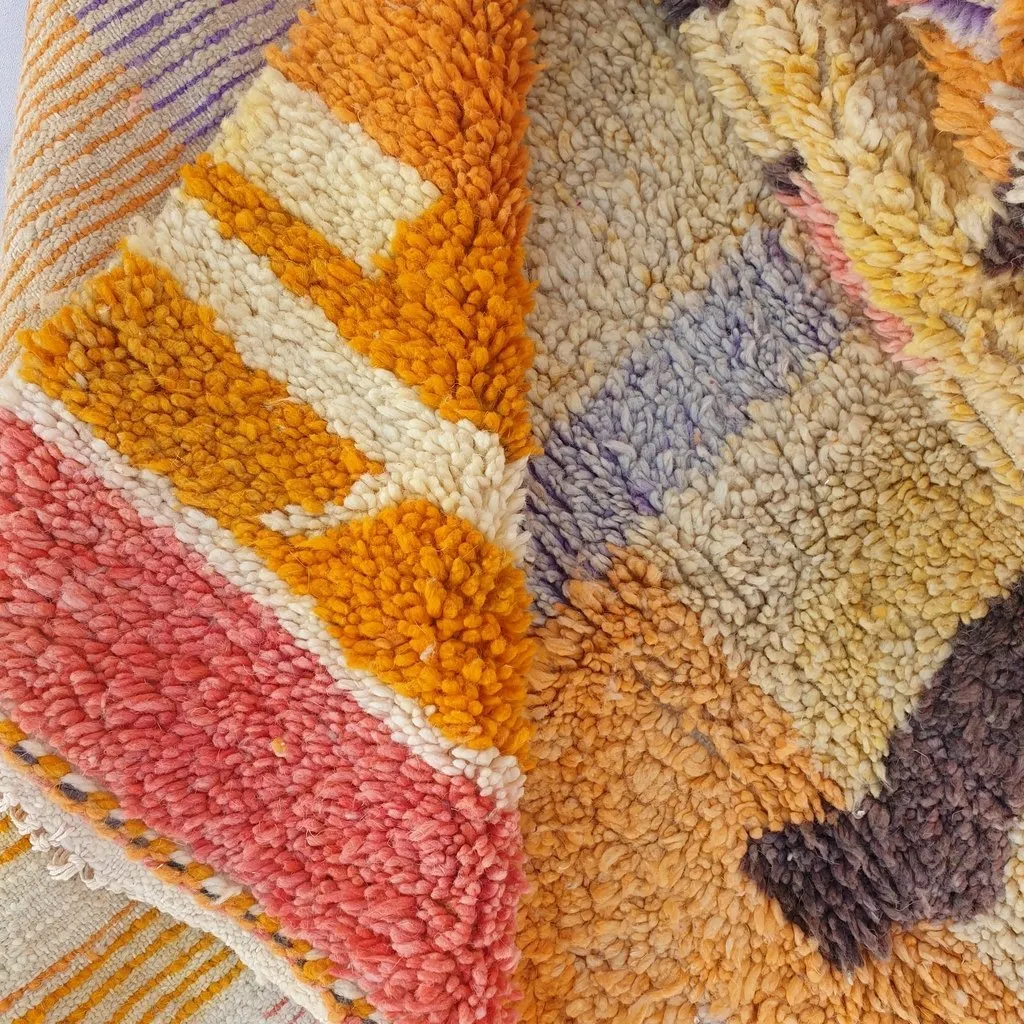 ARDHAD | 8x5 Ft | 2,5x1,5 m | Moroccan Colorful Rug | 100% wool handmade