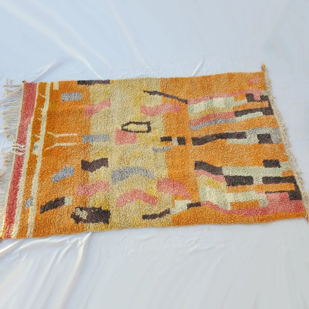 ARDHAD | 8x5 Ft | 2,5x1,5 m | Moroccan Colorful Rug | 100% wool handmade