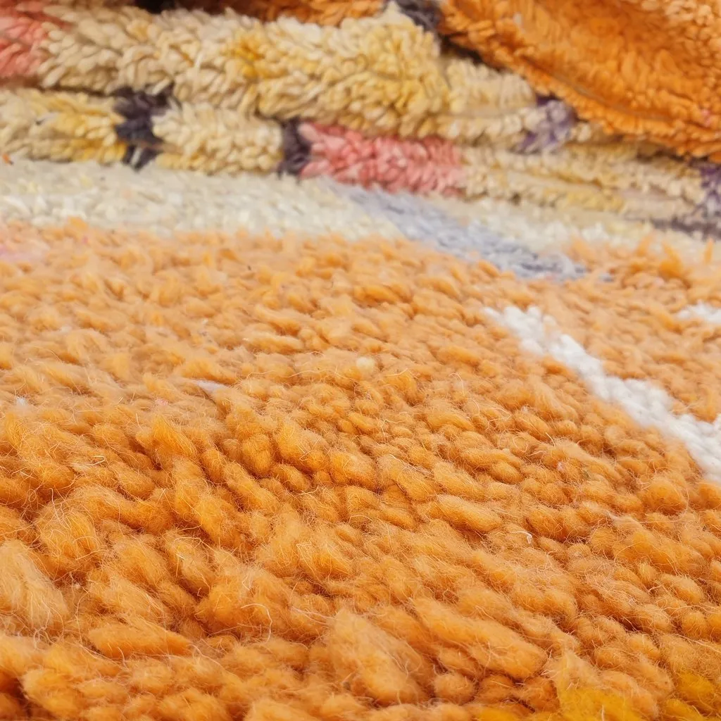 ARDHAD | 8x5 Ft | 2,5x1,5 m | Moroccan Colorful Rug | 100% wool handmade