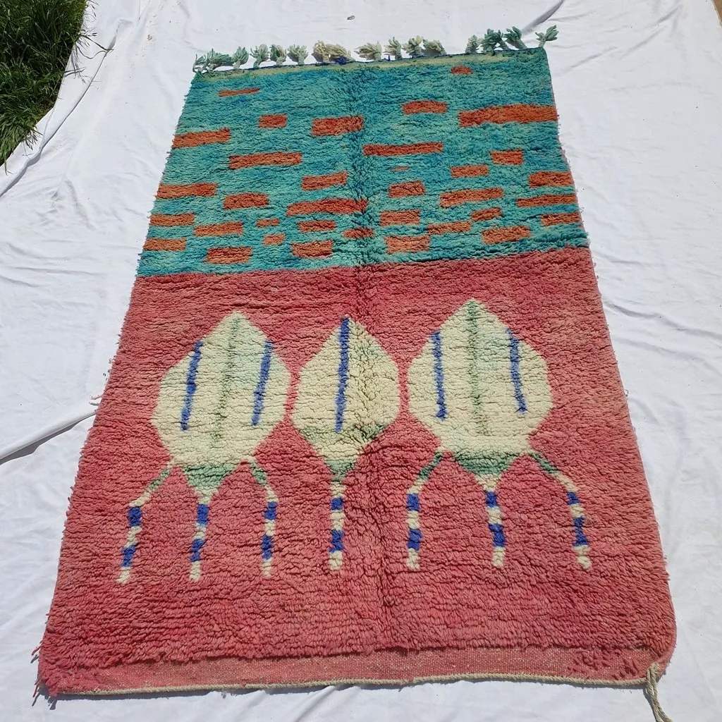 ASAFU | 8x5 Ft | 2,5x1,5 m | Moroccan Colorful Rug | 100% wool handmade