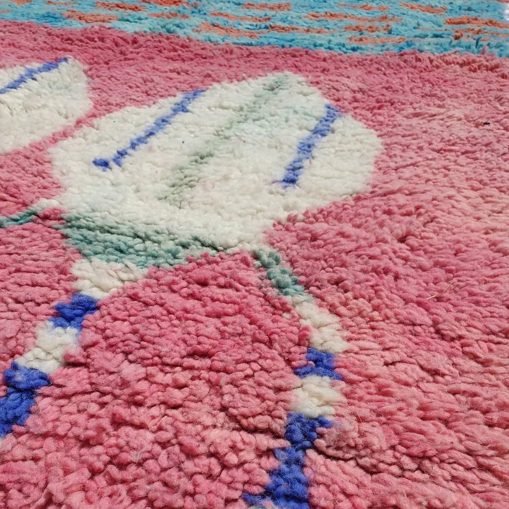 ASAFU | 8x5 Ft | 2,5x1,5 m | Moroccan Colorful Rug | 100% wool handmade