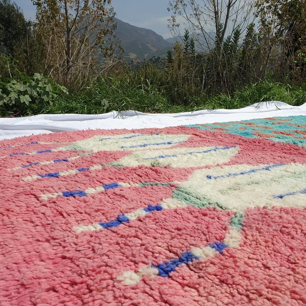 ASAFU | 8x5 Ft | 2,5x1,5 m | Moroccan Colorful Rug | 100% wool handmade