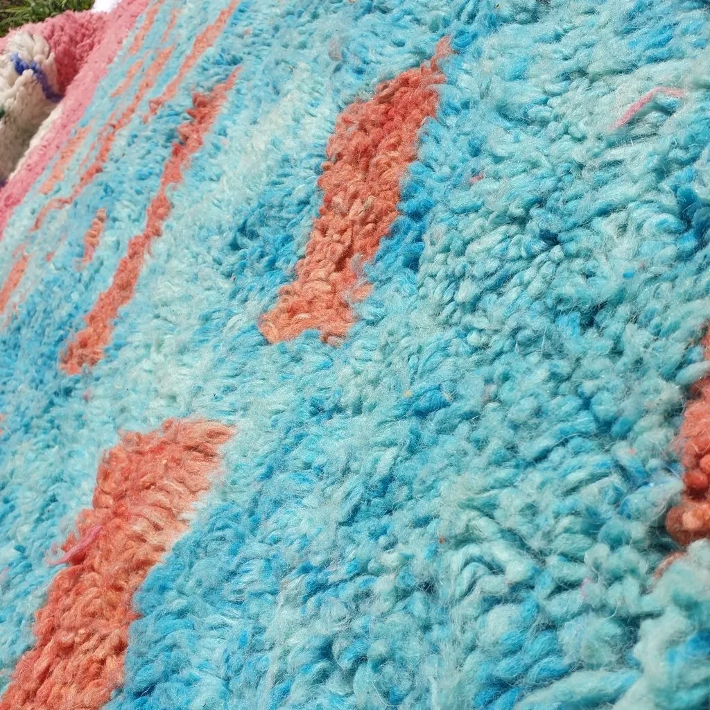 ASAFU | 8x5 Ft | 2,5x1,5 m | Moroccan Colorful Rug | 100% wool handmade